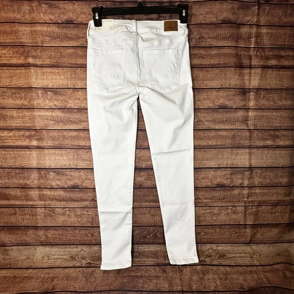 American Eagle Ne(x)t Level Stretch X White Low Rise Jeggings Skinny Jeans 6 Reg - Picture 4 of 9